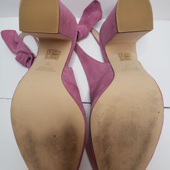 Free People Lavender Sling Back Heels with Bow - Picture 7 of 9